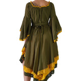 Green/Yellow Lace Dress Pirate Long Sleeve - zootzu