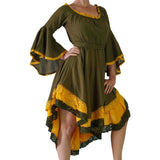 Green/Yellow Lace Dress Pirate Long Sleeve - zootzu