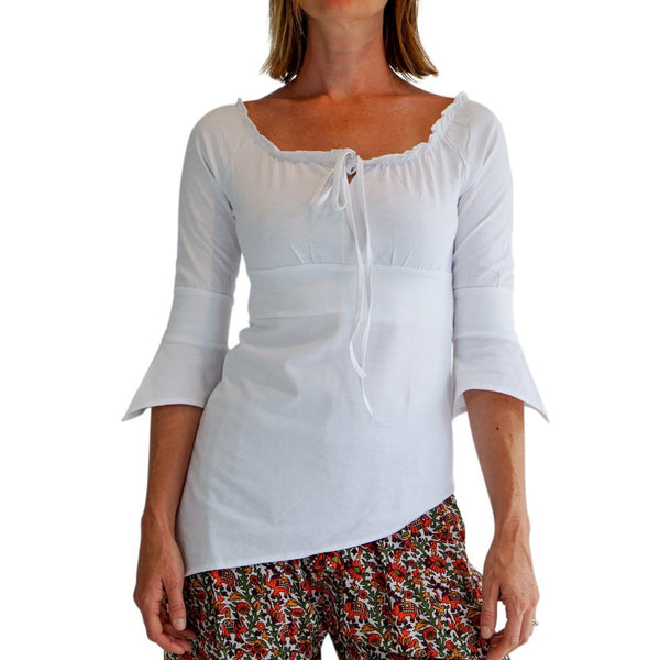 'Spirit' Womens Pirate Gypsy Shirt - White - zootzu