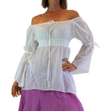 'Juliet' Pirate Chemise - White - zootzu