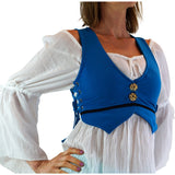 Petal Vest' Boho  Festival - Light Blue - zootzu