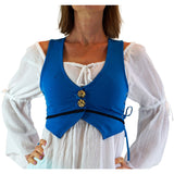 Petal Vest' Boho  Festival - Light Blue - zootzu