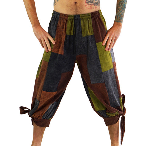 'Buccaneer' Pirate Pants - Stone Patchwork