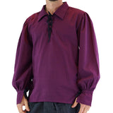 'Merchant' Renaissance Shirt - Wine Purple - zootzu