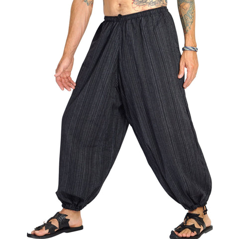 'Baggy Pirate Pants' - Striped Black