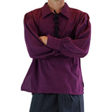 'Merchant' Renaissance Shirt - Wine Purple - zootzu