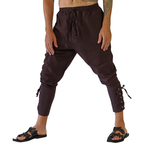 'Ankle Cuff' Medieval Pants - Brown