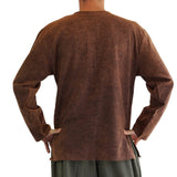 'Round collar' Medieval, Viking Shirt -  Stone Brown - zootzu