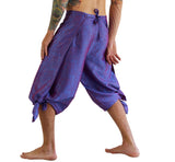 'Wrap Pants' Silk - Purple Sheen - zootzu