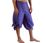 'Wrap Pants' Silk - Purple Sheen - zootzu