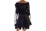 'Bonny Dress' Womens Renaissance Gypsy Gown Pirate Costume - Black - zootzu