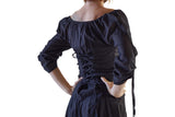 'Bonny Dress' Womens Renaissance Gypsy Gown Pirate Costume - Black - zootzu