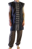 Long Pirate Vest - Black/Stone Black - zootzu