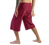 Short Thai Fisherman Pants -  Burgundy Red - zootzu