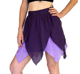 'Floating Petal Skirt' Fairy, Gyspy Clothing, Belly Dancer - Purples - zootzu