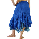 'Two Layer' Gypsy Renaissance Skirt - Blue - zootzu