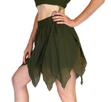 'Floating Petal Skirt' Fairy, Gyspy Clothing, Belly Dancer - Greens - zootzu