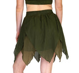 'Floating Petal Skirt' Fairy, Gyspy Clothing, Belly Dancer - Greens - zootzu