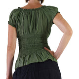 'SS Peasant Blouse, Chemise' - Fern Green - zootzu