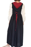 'Womens Duster' Medieval, Viking, Renaissance Bodice - Black/Red - zootzu