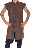 Long Pirate Vest - Stonewashed Brown/Brown Buttons - zootzu