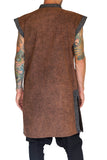 Long Pirate Vest - Stonewashed Brown/Brown Buttons - zootzu