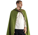 'Hooded Cloak' - Green/ Stone Brown - zootzu