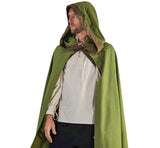 'Hooded Cloak' - Green/ Stone Brown - zootzu