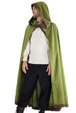 'Hooded Cloak' - Green/ Stone Brown - zootzu