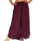 'Split Pants Hitch Up', Womens Pirate Pants - Dark Purple