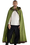 'Hooded Cloak' - Green/ Stone Brown - zootzu