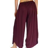 'Split Pants Hitch Up', Womens Pirate Pants - Dark Purple