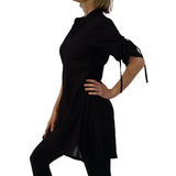 'Sage' Long Chemise, Womens Medieval Shirt, Steampunk Costume  - Black