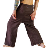 Thai Fisherman Pants - Striped Brown - zootzu