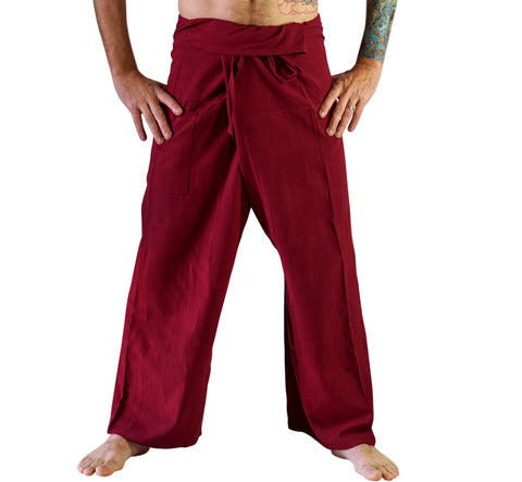 'Thai Fisherman Pants' - Dark Red