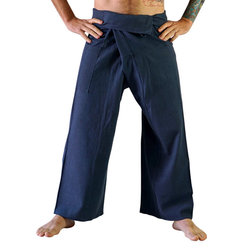 'Thai Fisherman Pants' - Blue/Grey