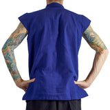 'Naval' Pirate Vest - Plain Cotton - Blue - zootzu