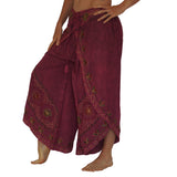 'Split' Indian Rayon Harem, Belly Dancer Pants - Pink