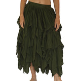 'Fay' Ragged Cut Fairy Skirt - Fern Green