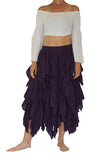 'Fay' Ragged Cut Fairy Skirt - Purple