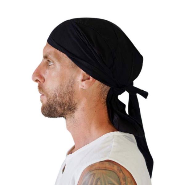 'Pirate Bandana' Medieval Hat - Black - zootzu