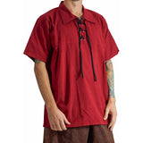 Renaissance Shirt, Short Sleeves - RED - zootzu