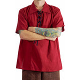 Renaissance Shirt, Short Sleeves - RED - zootzu