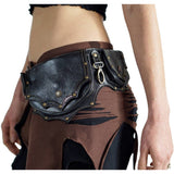 Grande' Boho  Leather Utility Belt - Black - zootzu