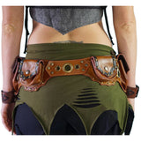 Grande' Boho  Leather Utility Belt - Brown - zootzu