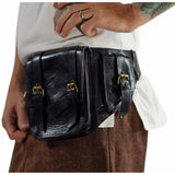 'Satchel' Leather Utility Belt  - Black - zootzu