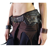 Lace' Boho  Leather Utility Belt - Black - zootzu