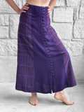 'Long Plaid Skirt' Renaissance Festival - Dark Purple