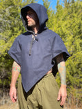 'Hooded Cowl' Viking Medieval - Dark Blue/Black