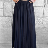 'Sadie' Long Flowing Skirt - Rayon Black